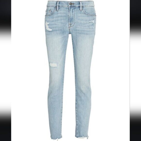 Frame Denim Denim - Frame Le Skinny Crop Jeans 28 Light Blue